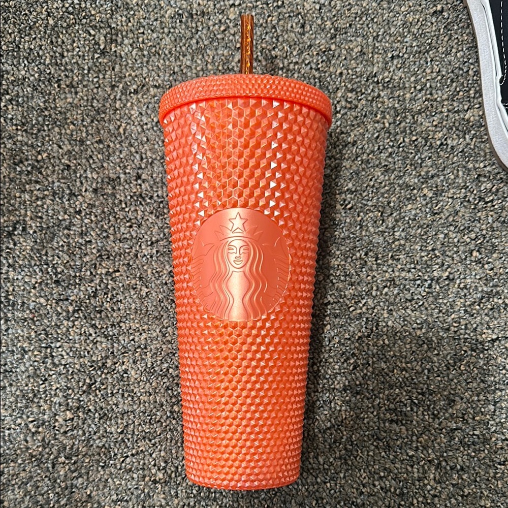 Starbucks Orange Textured Tumbler